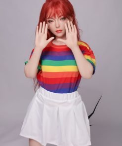 Salaz - Muñeca sexual con cabeza de silicona y cuerpo de TPE, de cabello rojo y de aspecto realista