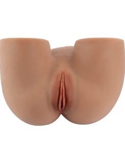 A1 Glúteo de TPE de piel color medio marrón con capacidades vaginales y anales
