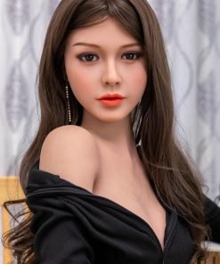 Olivia - Muñeca de amor asiática de 158 cm de altura, ultrarealista, con cabello marrón y hecha de TPE, disponible en almacén en Europa