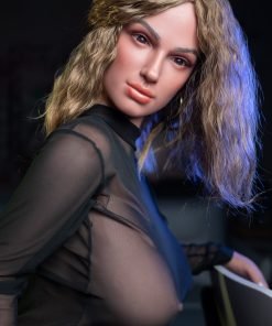 Jaione - Hermosa muñeca de amor BBW rubia de 153 cm con cuerpo de TPE y cabeza de silicona