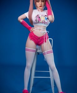 Larkin - Púpila adulta ultrarealista de silicona pura de 163 cm, con cabello rosa